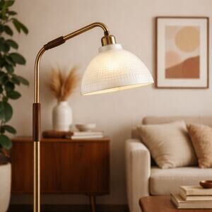 Vintage White Opal Glass Grid Pattern Light Shade 10” Pendant Fixture